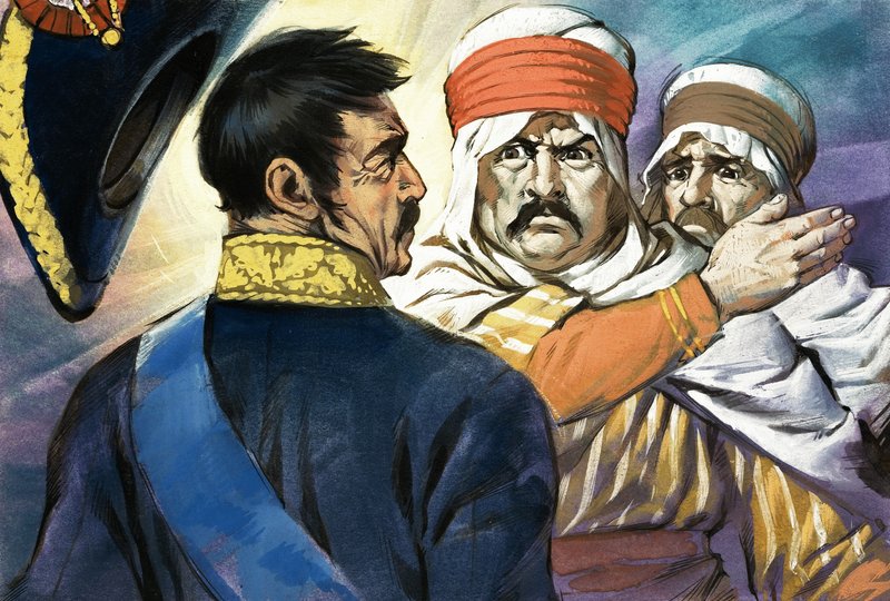 Un homme non identifié portant des vêtements du Moyen-Orient ou d