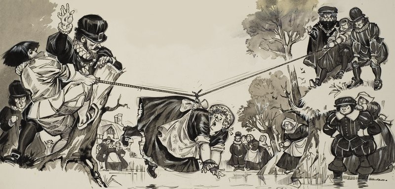 Chasse aux sorcières (gouache sur papier) - Angus McBride