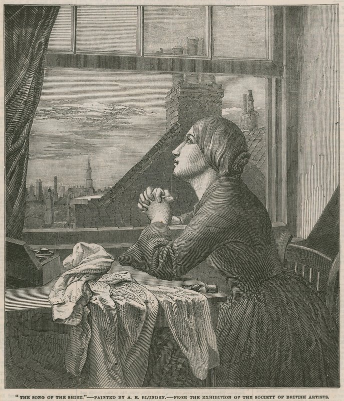 Le Chant de la Chemise - peint par A E Blunden (gravure) - Anna E. Blunden