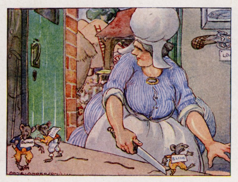Comptine : Trois souris aveugles (lithographie en couleur) - Anne (after) Anderson