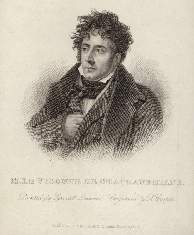 Portrait du vicomte de Chateaubriand - Anne Louis Girodet de Roucy Trioson
