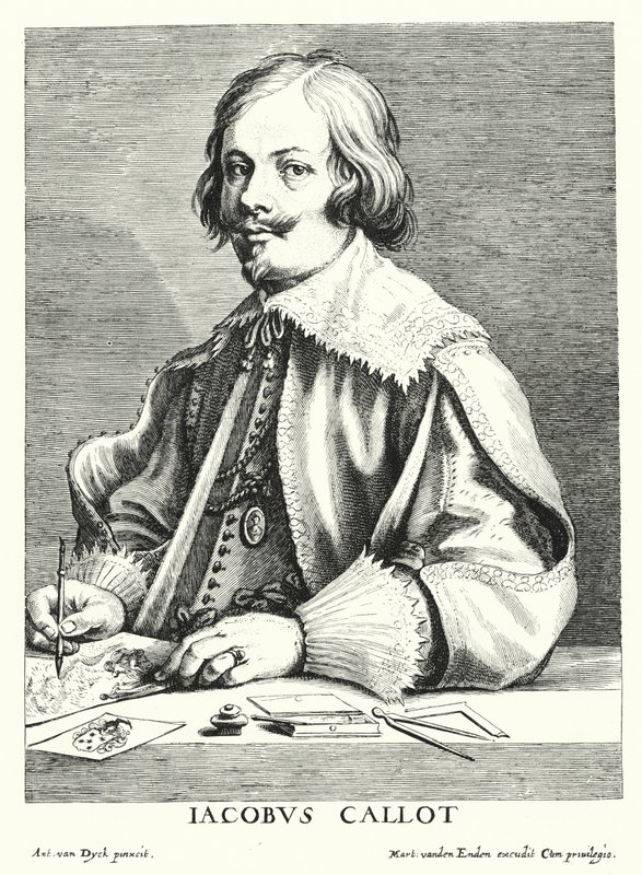 Jacques Callot, dessinateur et graveur français - Anthony van (after) Dyck