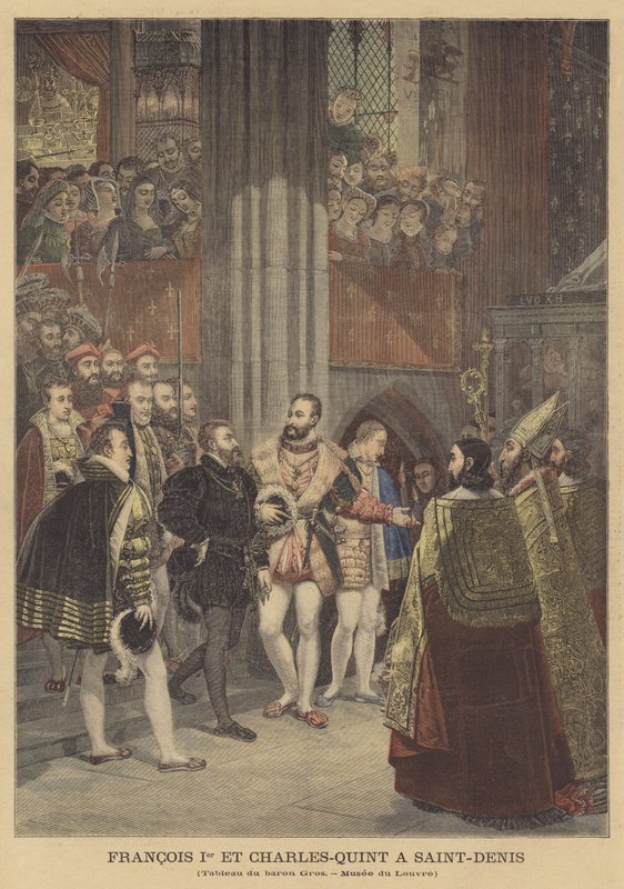 François Ier et Charles V à Saint-Denis - Antoine Jean Gros