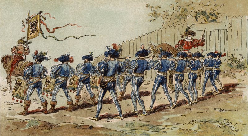 Joueurs de fifre et tambours hanséatiques, Pays-Bas espagnols, 16ème siècle - Armand Jean Heins