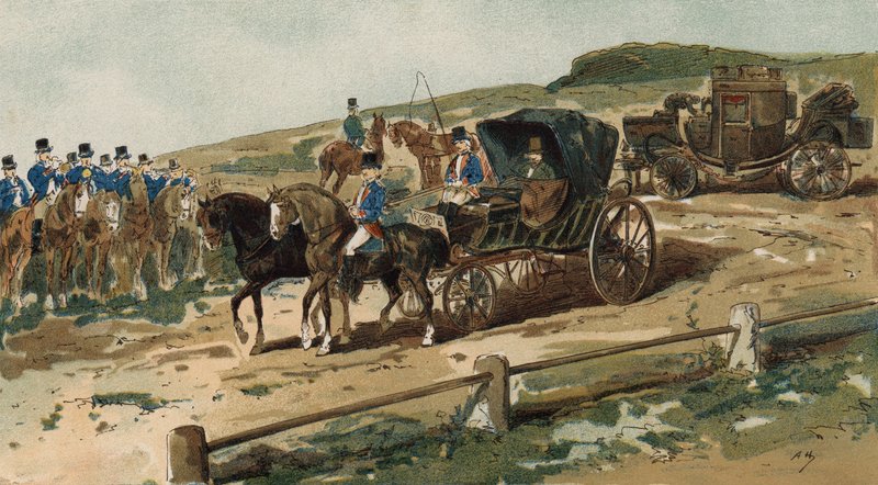 Postillons, voiture et diligence, Pays-Bas, XIXe siècle - Armand Jean Heins