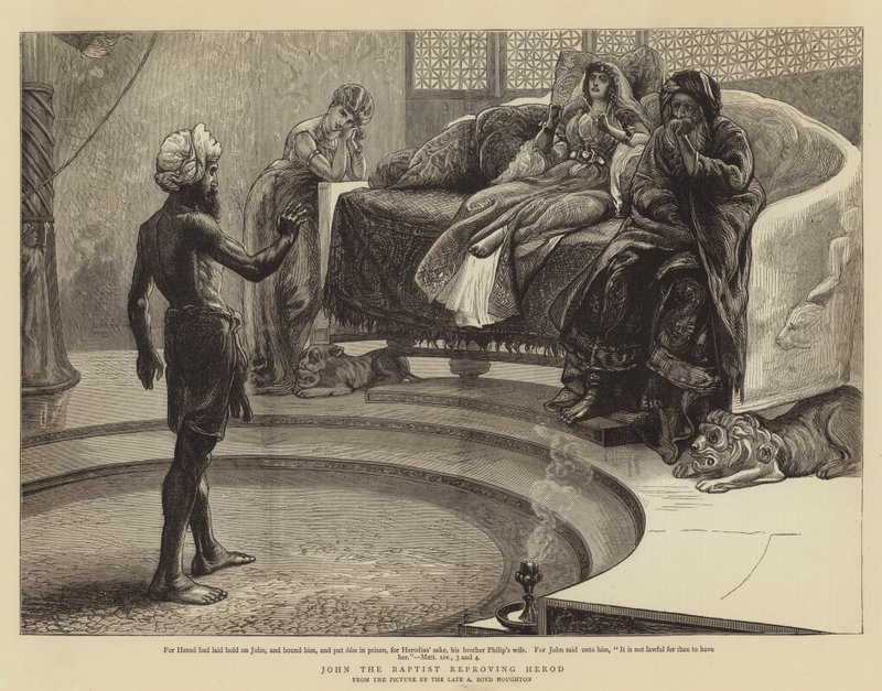 Jean-Baptiste réprimandant Hérode - Arthur Boyd Houghton