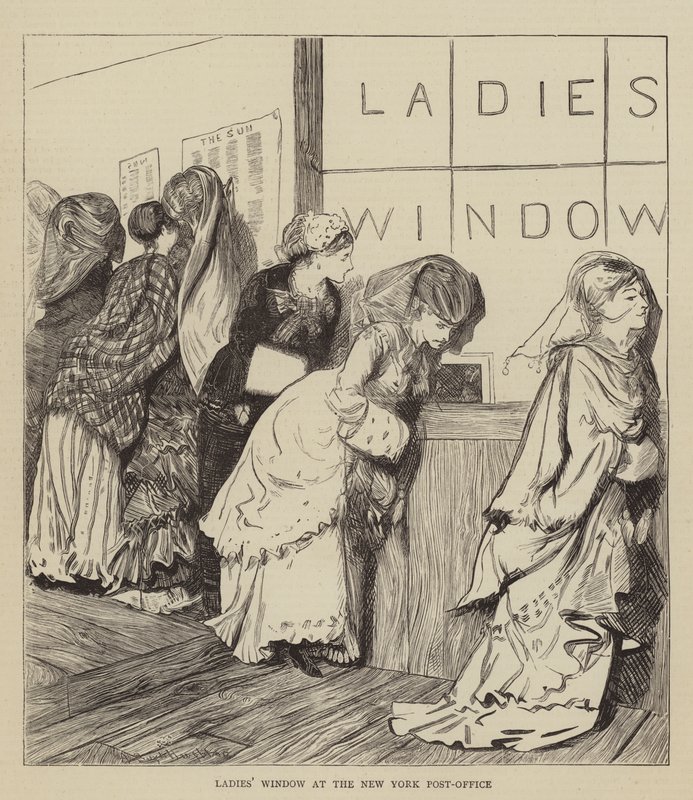 Fenêtre des dames au bureau de poste de New York - Arthur Boyd Houghton