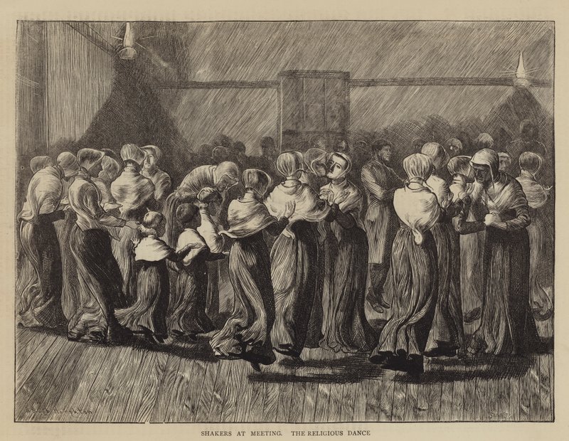 Shakers en réunion, la danse religieuse - Arthur Boyd Houghton