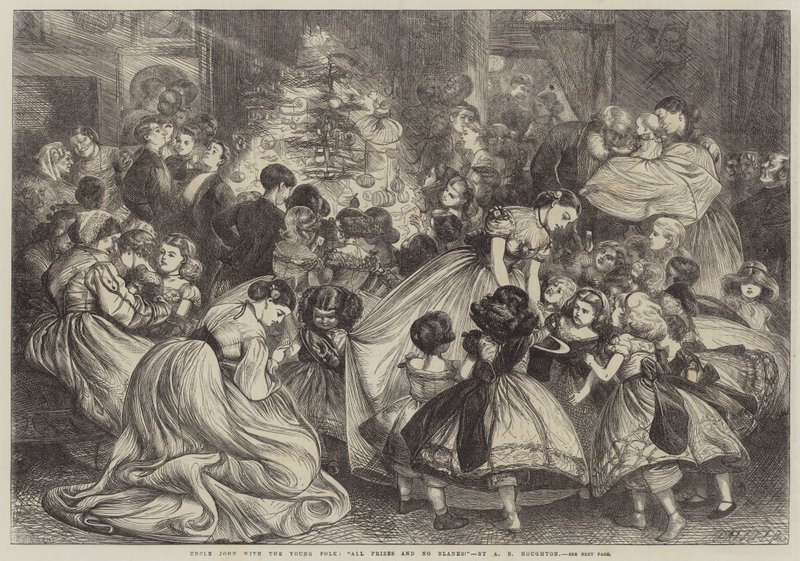 Oncle John avec les jeunes, tous des prix et pas de blancs ! - Arthur Boyd Houghton