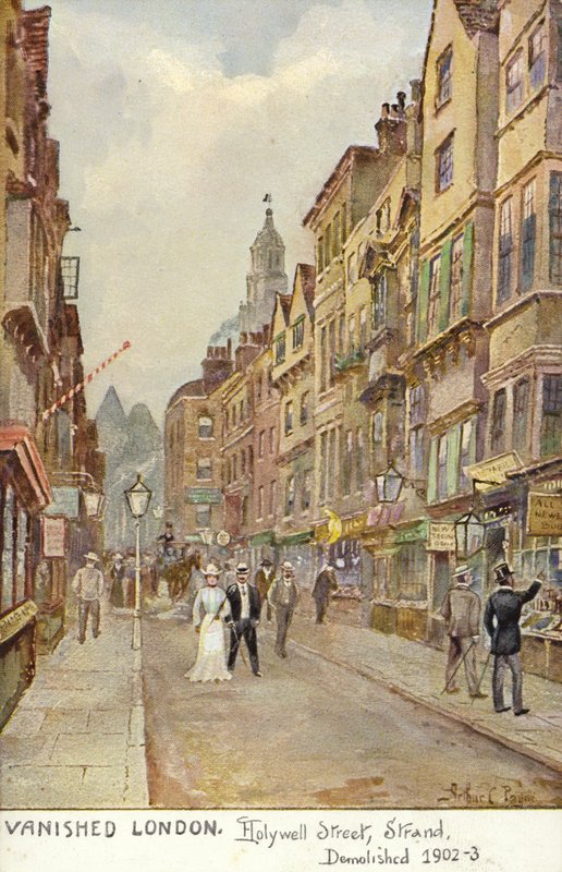 Londres Disparu - Hollywell Street, Strand, Démoli 1902-3 - Arthur Charles Payne