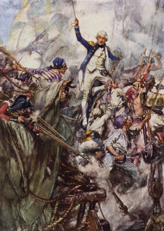 Nelson abordant le San Josef à la bataille du cap Saint-Vincent - Arthur David McCormick