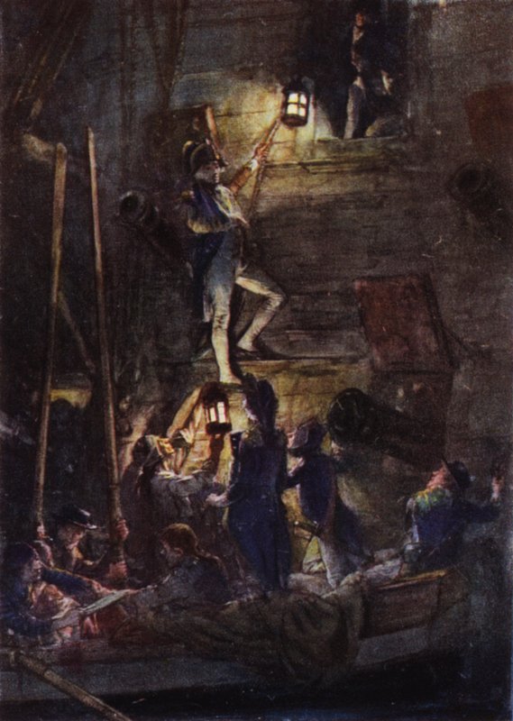 Nelson montant à bord du Theseus pour se faire amputer le bras - Arthur David McCormick