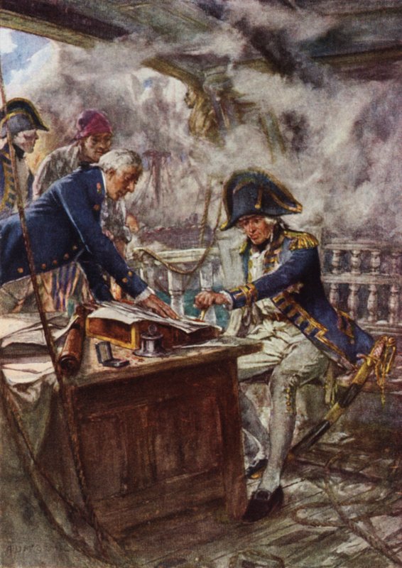 Nelson scellant sa lettre au prince héritier du Danemark - Arthur David McCormick