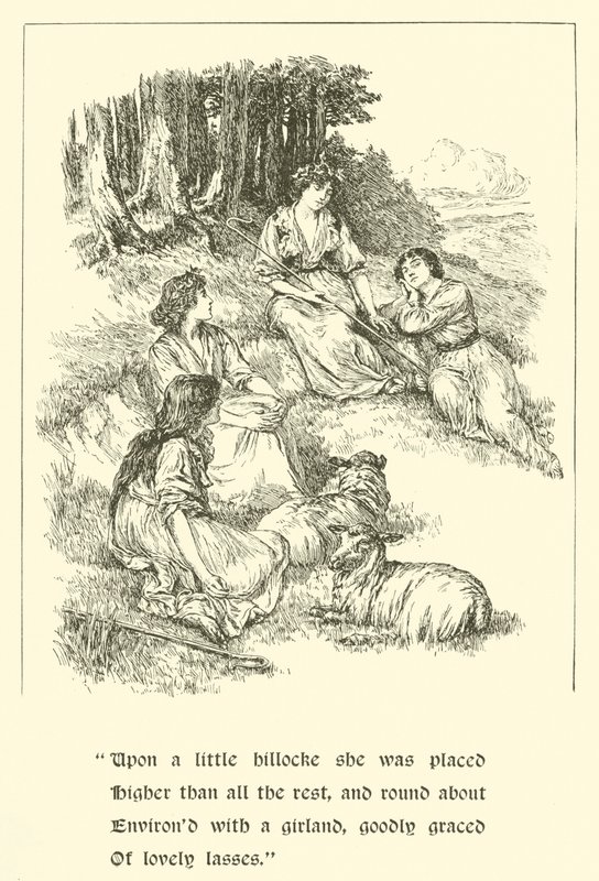 Sir Calidore, chevalier de la courtoisie, Coridon et Pastorella (gravure) - Arthur George Walker