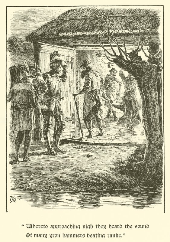 La Légende de Britomart, La Maison des Soins (gravure) - Arthur George Walker