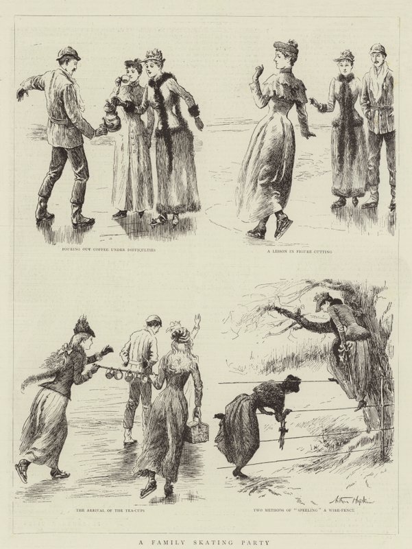 Une fête de patinage en famille - Arthur Hopkins