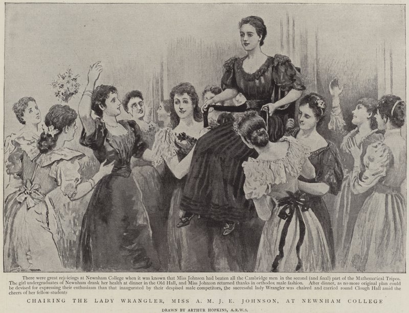 Porter la Lady Wrangler, Miss A M J E Johnson, au Newnham College, Cambridge - Arthur Hopkins