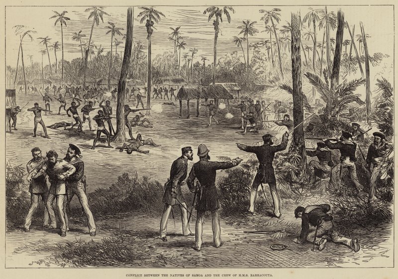 Conflit entre les natifs de Samoa et l