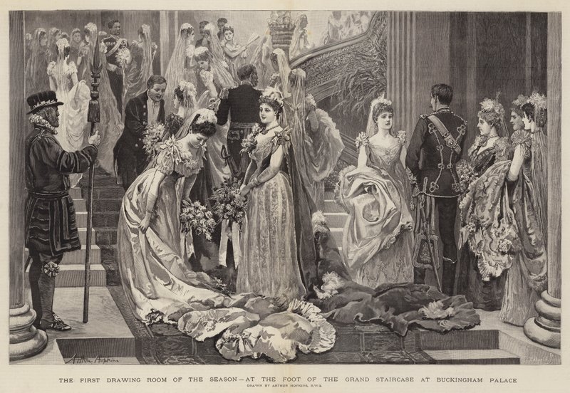 Le premier salon de la saison, au pied du grand escalier du palais de Buckingham - Arthur Hopkins