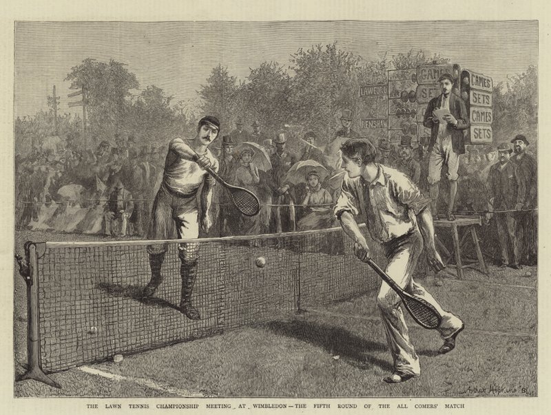 Le championnat de tennis sur gazon à Wimbledon, le cinquième tour du match des All Comers - Arthur Hopkins
