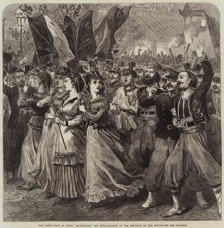 La Révolution à Paris, célébrant la Proclamation de la République sur le Boulevard des Italiens - Arthur Hopkins