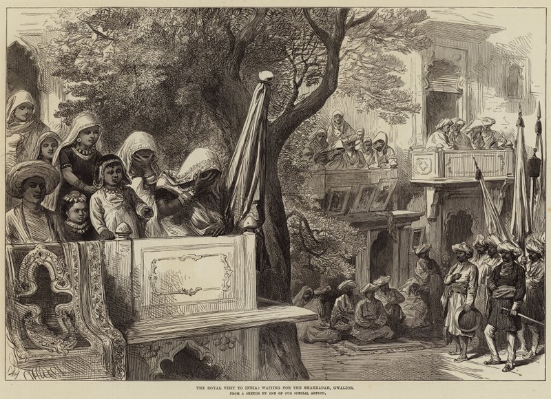La visite royale en Inde, en attendant le Shahzadah, Gwalior - Arthur Hopkins