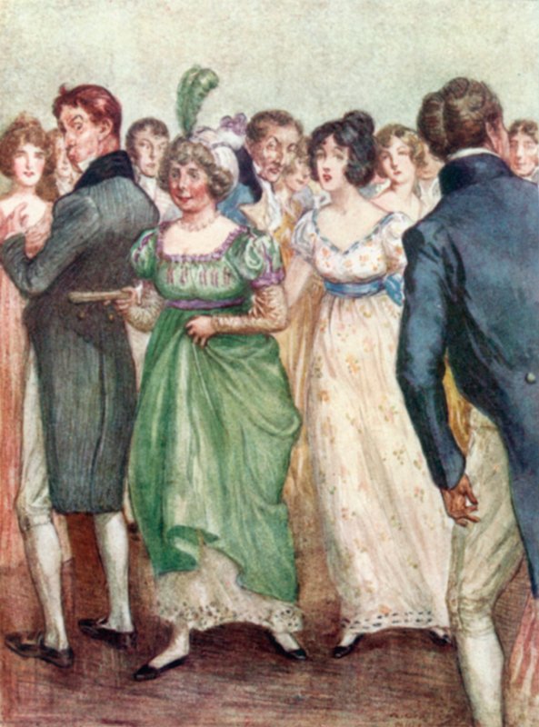 Illustration pour Northanger Abbey de Jane Austen - Arthur Wallis Mills