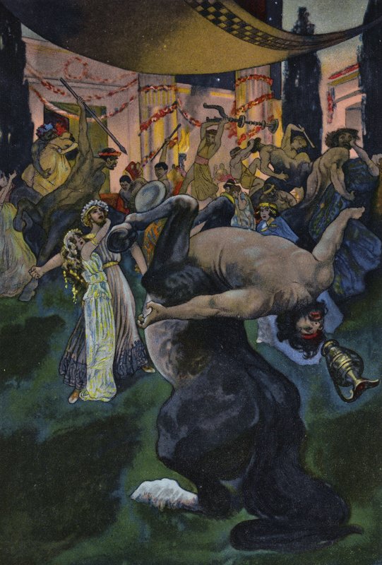Satyres perturbant le festin de mariage d