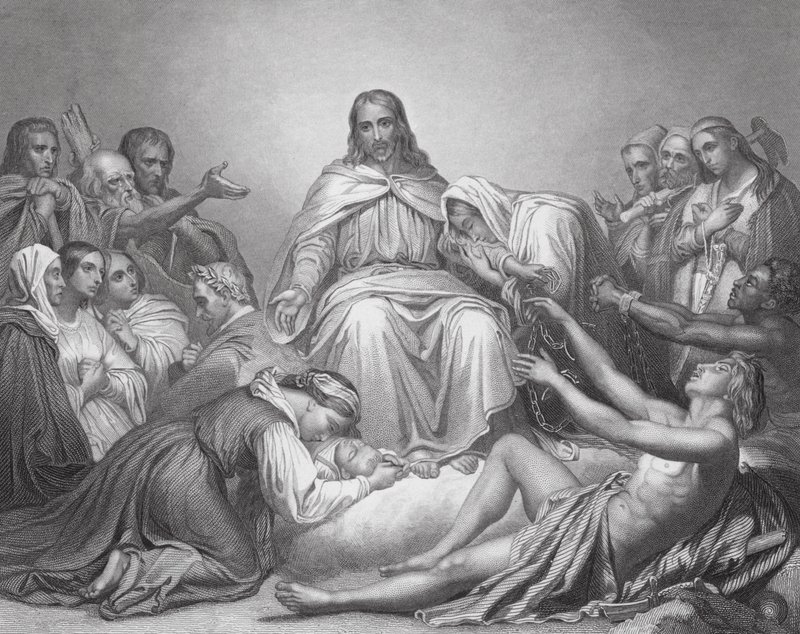 Christ le Consolateur, Luc, Ch IV, vs 16, 21 (gravure) - Ary (after) Scheffer