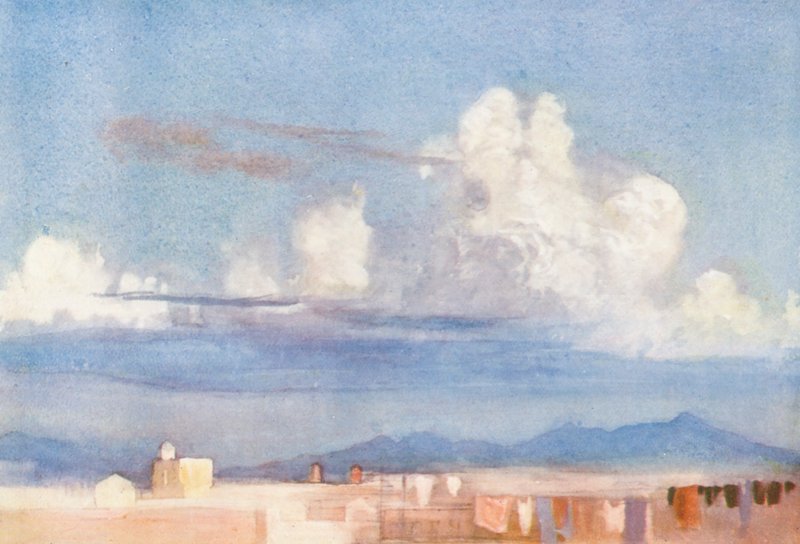 Rome : Monts Albains depuis un toit - Aubrey Waterfield