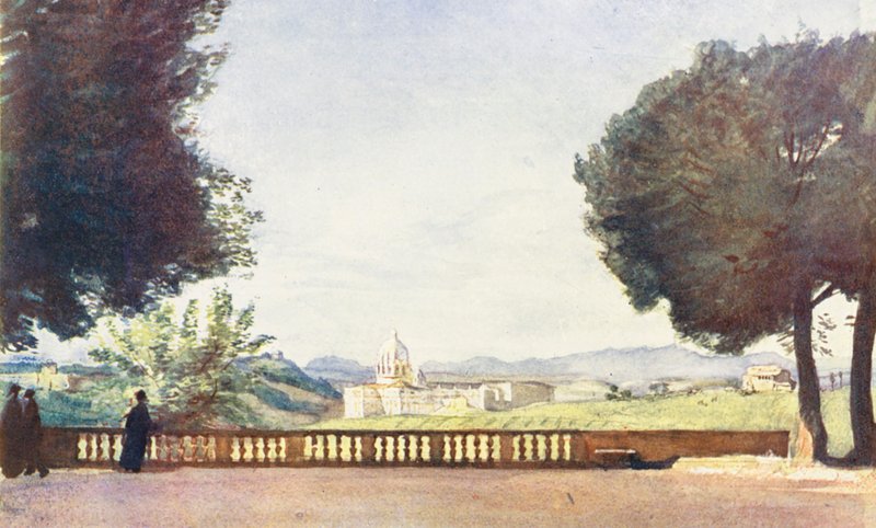 Rome : S Pierre depuis la Villa Pamphili Doria - Aubrey Waterfield