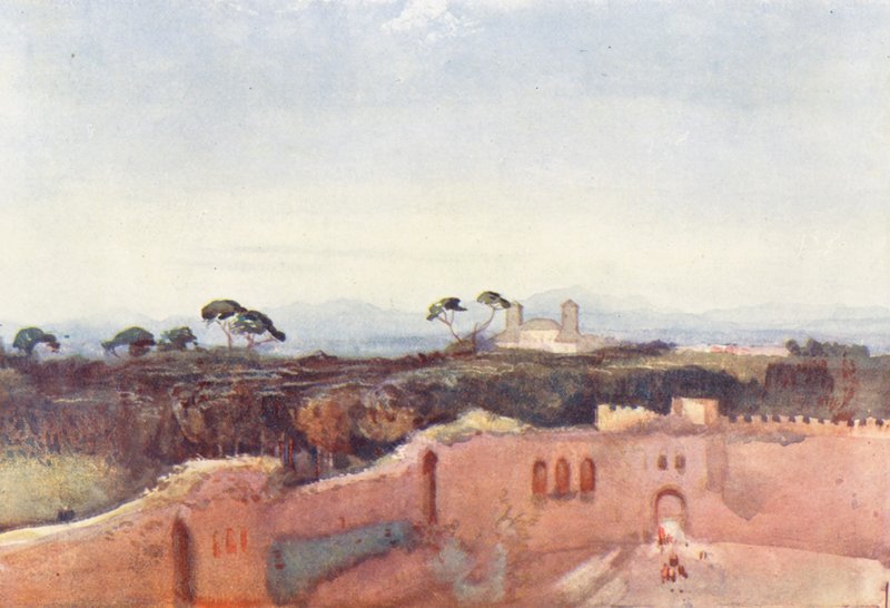 Rome : Villa Borghese depuis un toit - Aubrey Waterfield