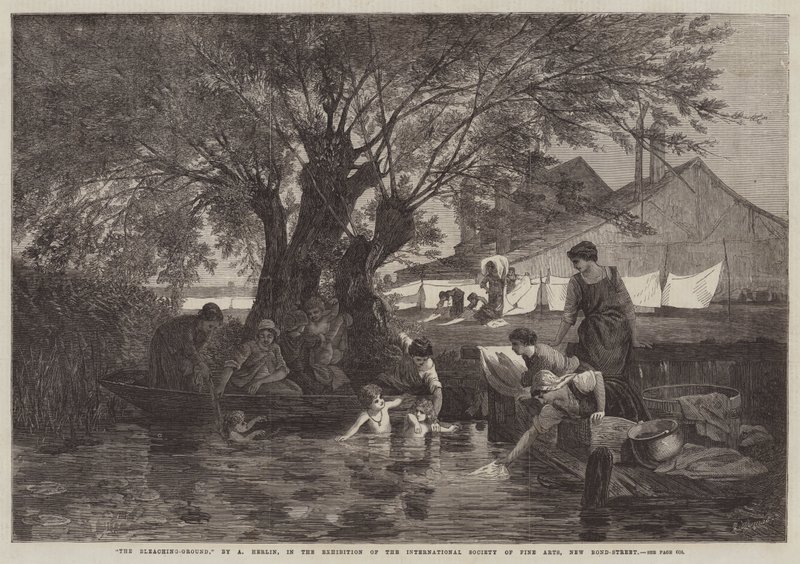 Le champ de blanchiment - Auguste Joseph Herlin