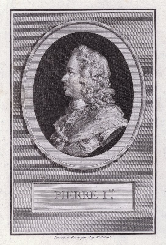 Pierre le Grand, tsar de Russie (gravure) - Augustin de Saint Aubin