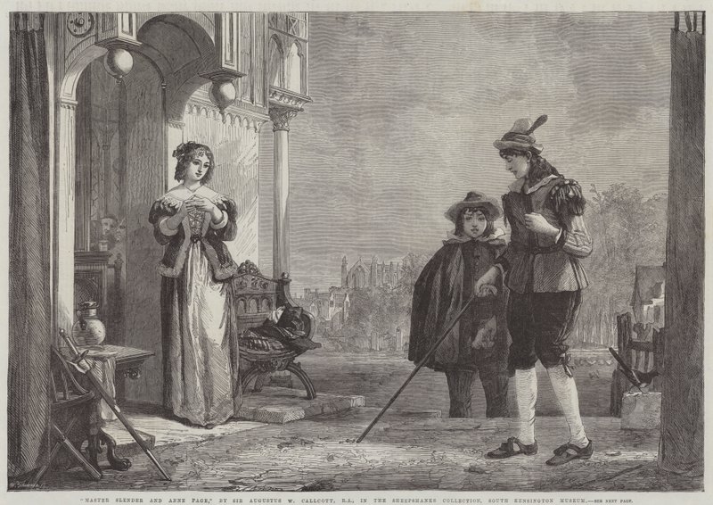 Maître Slender et Anne Page - Augustus Wall Callcott