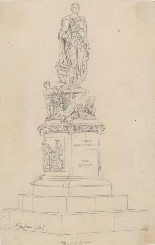 Statue de Frances, Duc de Bedford, à Russell Square, Londres - Augustus Charles Pugin