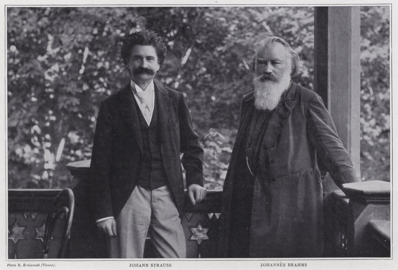 Compositeurs Johann Strauss le Jeune et Johannes Brahms, Vienne - Austrian Photographer