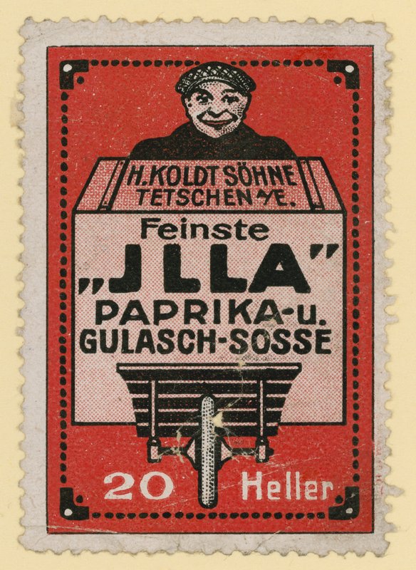Publicité pour le paprika et la sauce goulash Jlla - Austrian School
