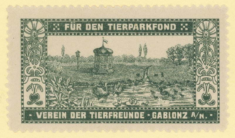 Fonds du zoo, Gablonz, Bohême - Austrian School