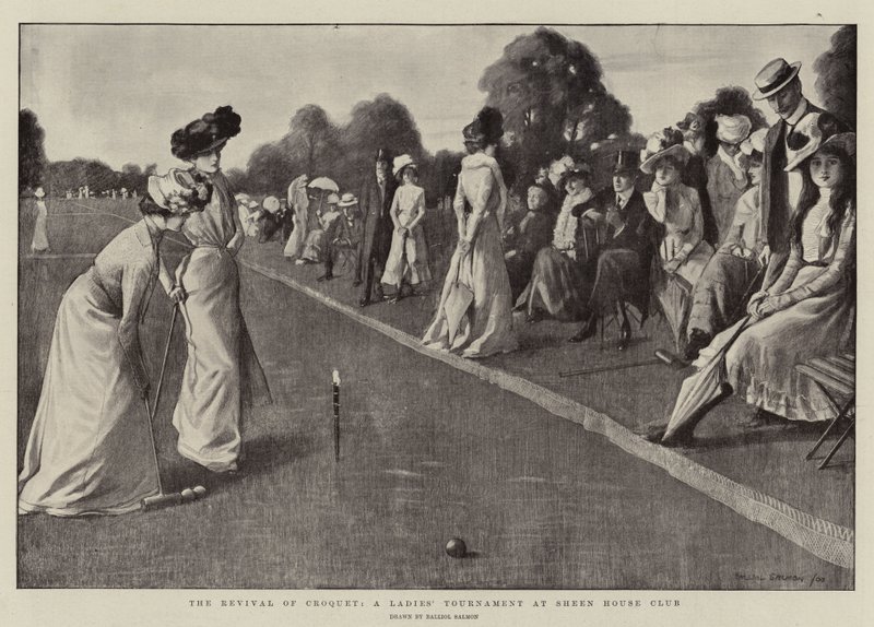 Le renouveau du croquet, un tournoi de dames au Sheen House Club - Balliol (after) Salmon