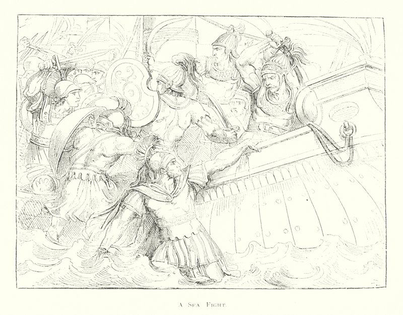 Combat naval - Bartolomeo Pinelli