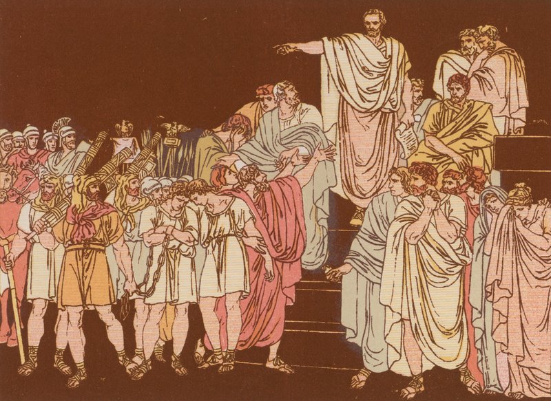 Brutus condamnant ses fils à mort - Bartolomeo Pinelli