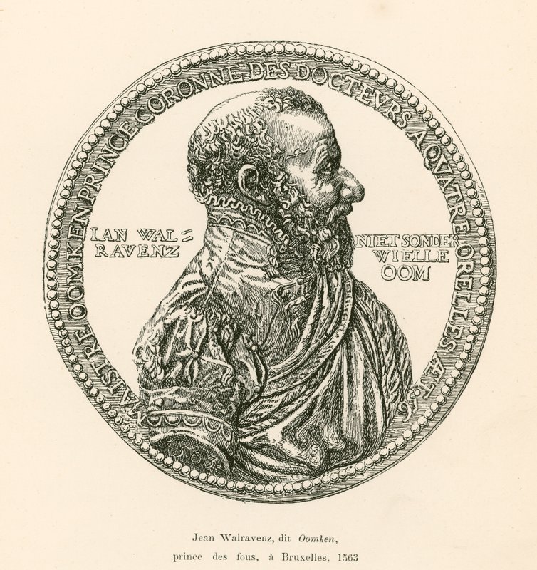 Jean Walravenz, dit Oomken, prince des fous, à Bruxelles, 1563 - Belgian School