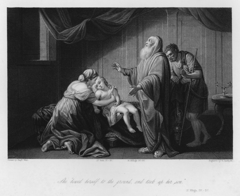 Le fils de la Sunamite ressuscité, II Rois IV, 37 - Benjamin (after) West