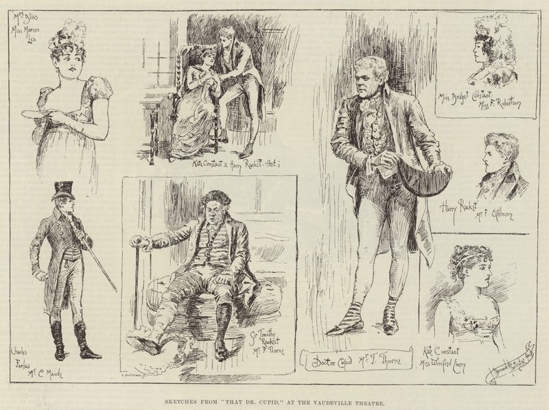Croquis de That Dr Cupid, au Théâtre Vaudeville - Bernard Partridge