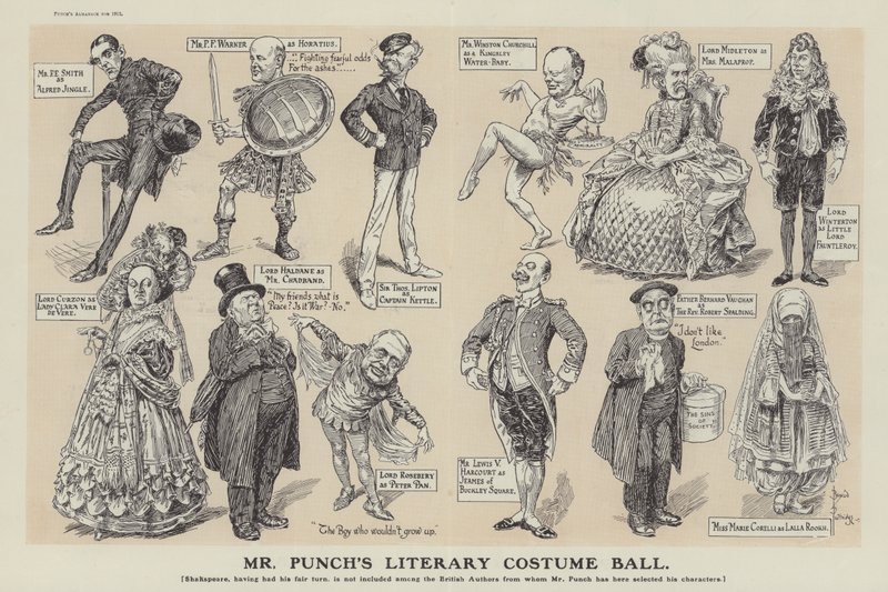 Bal costumé littéraire de Mr Punch (gravure) - Bernard (after) Partridge