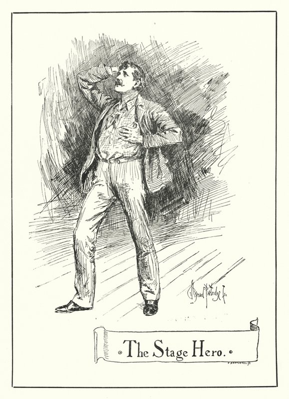 Le héros de la scène (gravure) - Bernard (after) Partridge
