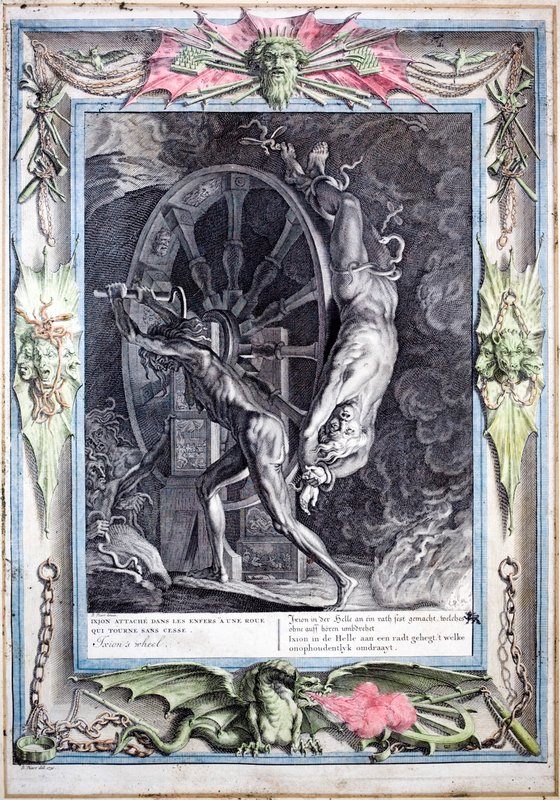 Ixion lié à la roue de feu éternelle - Bernard (after) Picart