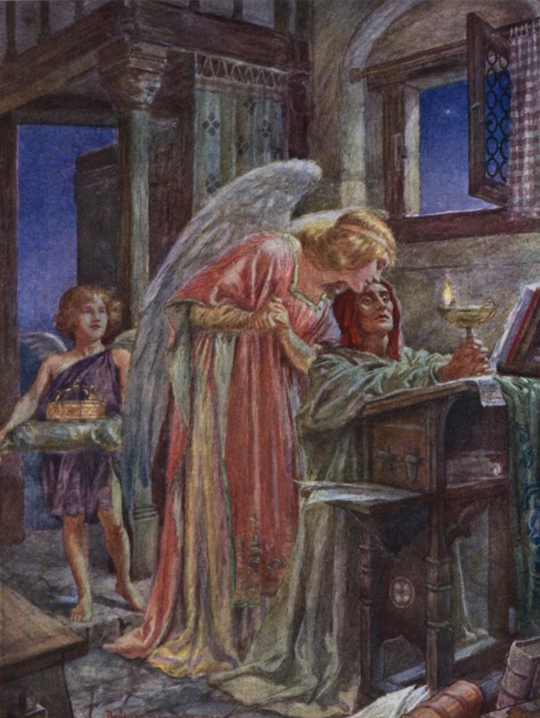 Scène de Rabbi Ben Ezra par Robert Browning - Bernard Partridge