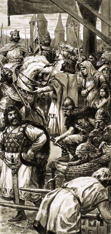 Le roi Venceslas de Bohême fait la paix avec les Allemands sous Henri Ier. - C.L. Doughty
